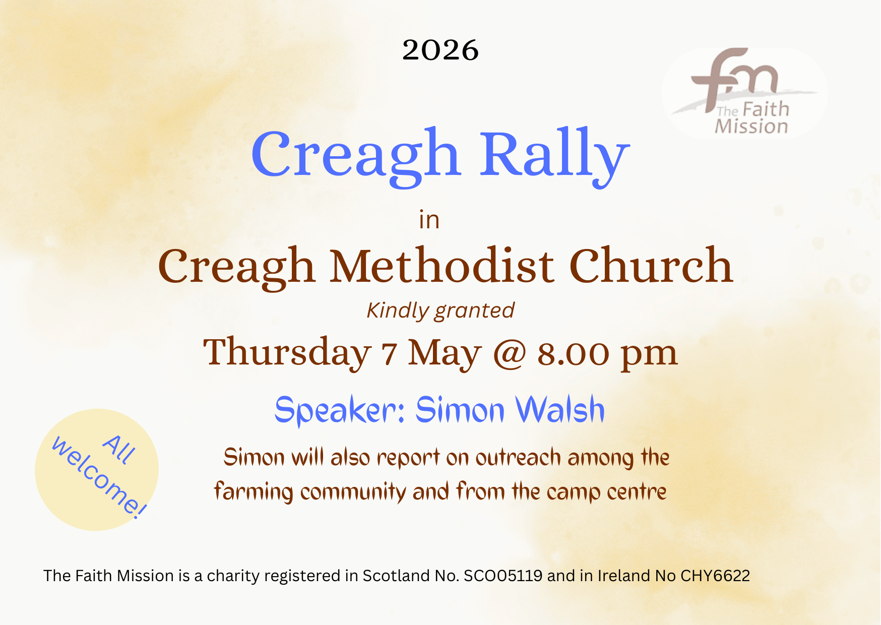 Creagh Rally - Faith Mission